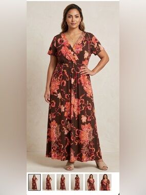 Susan Lawrence Floral Dress Size 3X